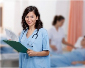 Nurse looking after patients